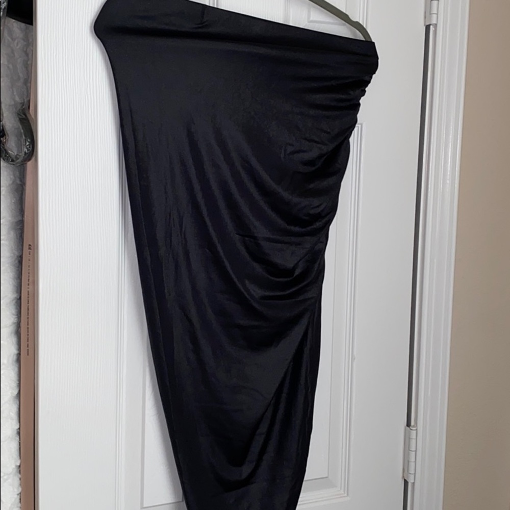UO urban outfitters black ruched midi skirt - Picture 4 of 11